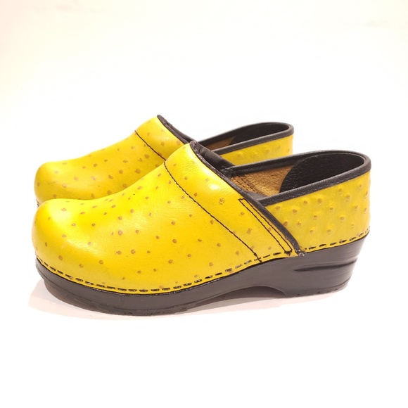 yellow dansko sandals